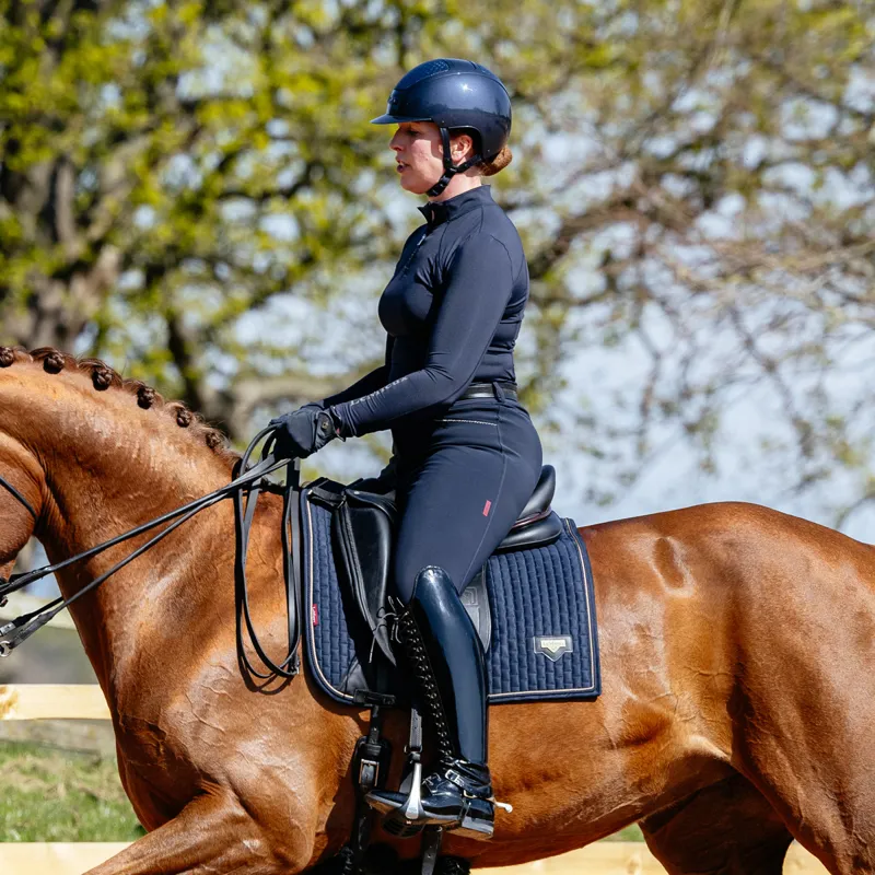 LeMieux Puissance Dressage Square Saddlecloth - Navy-2