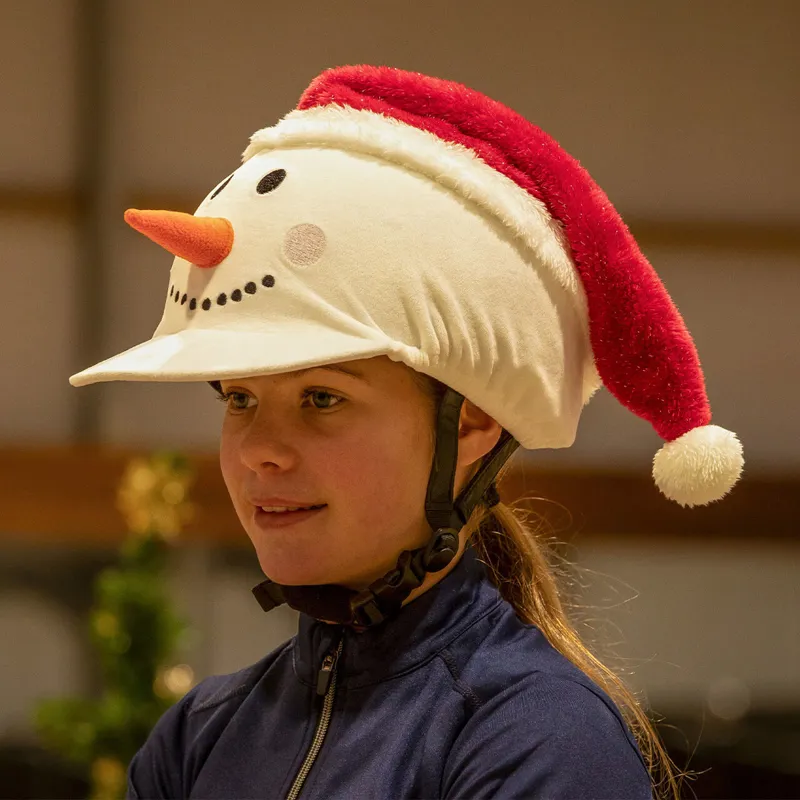 QHP Christmas Hat Cover - Snowman-1