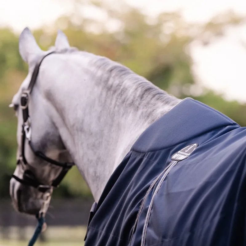 Rambo Optimo Stable Sheet - Navy/Thunderstorm Grey/Silver-1