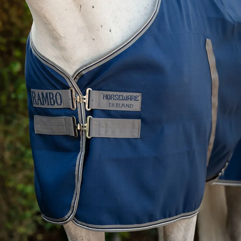 Rambo Stable Sheet - Navy/Thunderstorm Grey/Silver-2