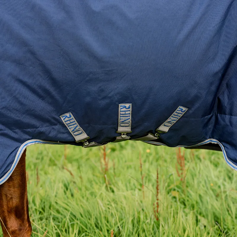 Rhino Plus Lite 0g Turnout Rug - Navy/Titanium/Classic Blue-3