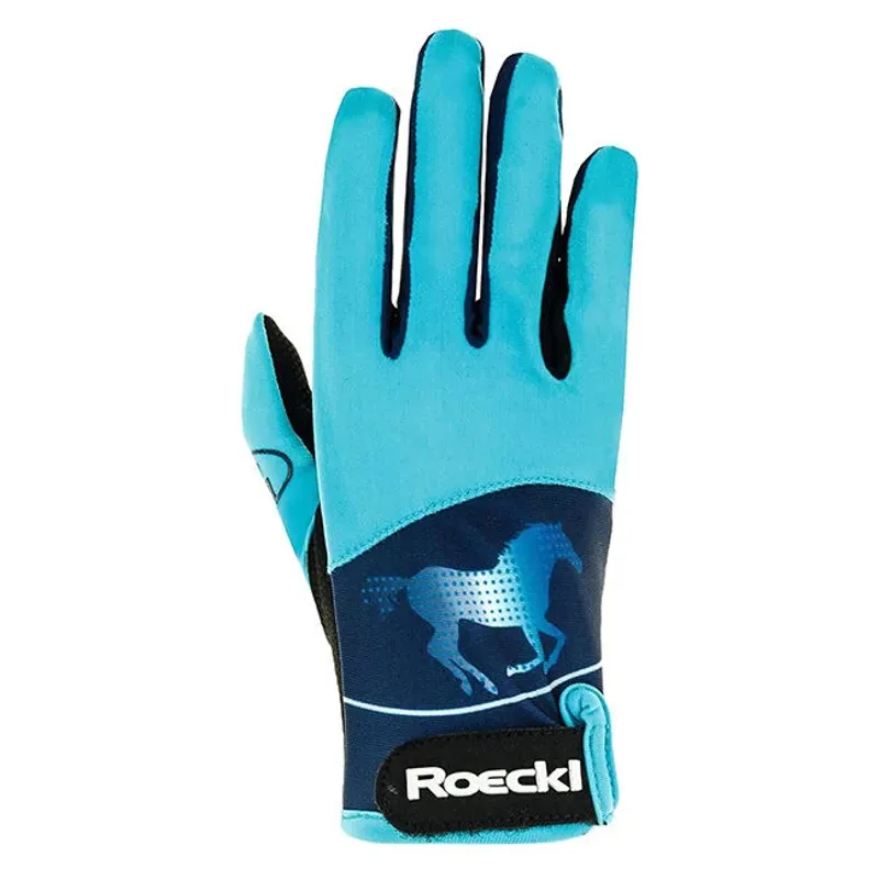 Roeckl Kansas Childrens Riding Gloves - Turquoise