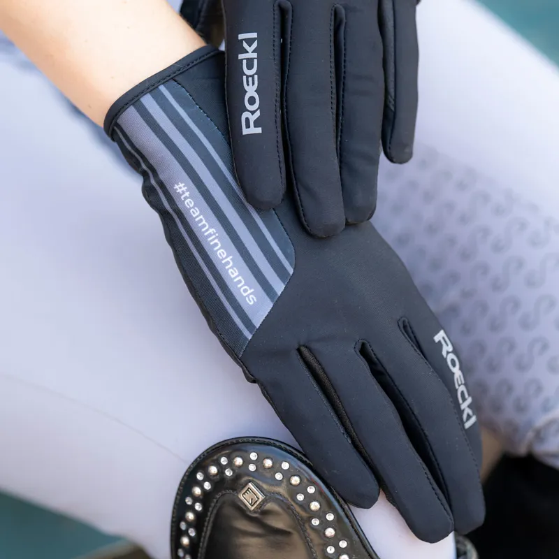 Roeckl Messara Adults Riding Gloves - Black-1
