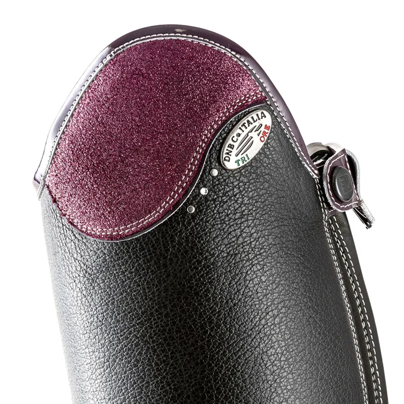 DeNiro Salentino Glitter Unlaced Tall Riding Boots - Quick Black/Prugna-1