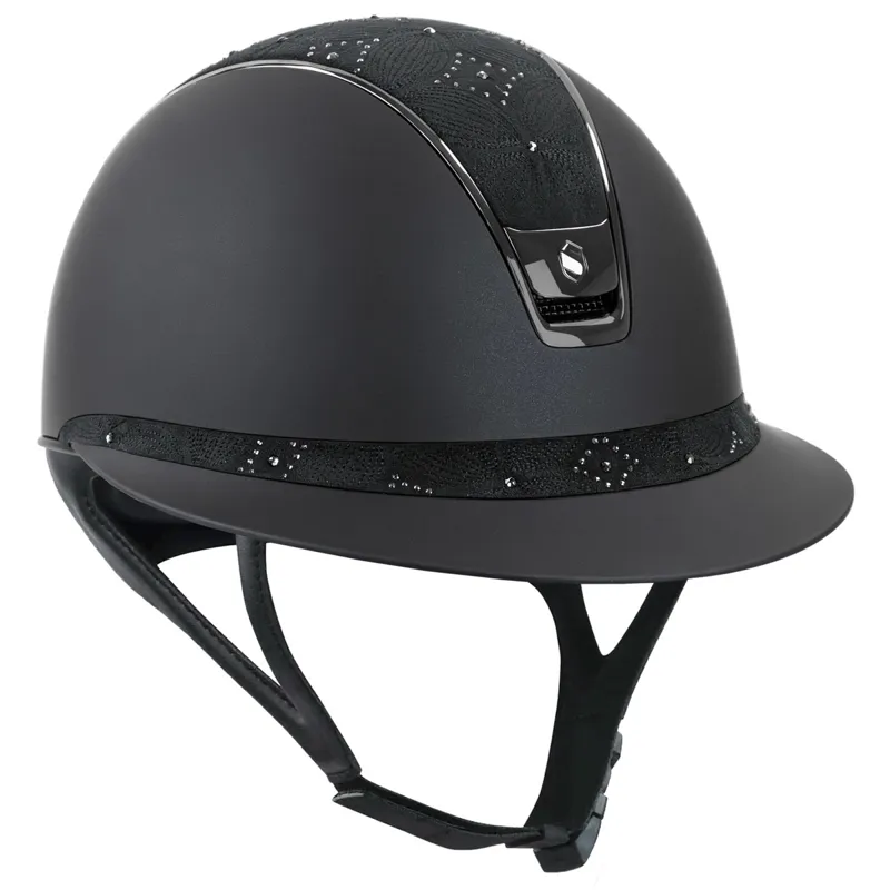 Samshield Miss Shield Shadowmatt 2.0 Celestial Crystal Hat - Black