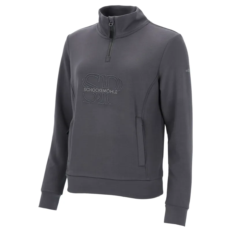 Schockemohle Coletta Womens Quarter Zip Jumper - Dusty Chocolate