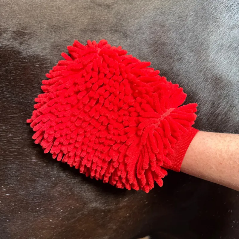 Smart Grooming Microfibre Grooming Mitt - Red