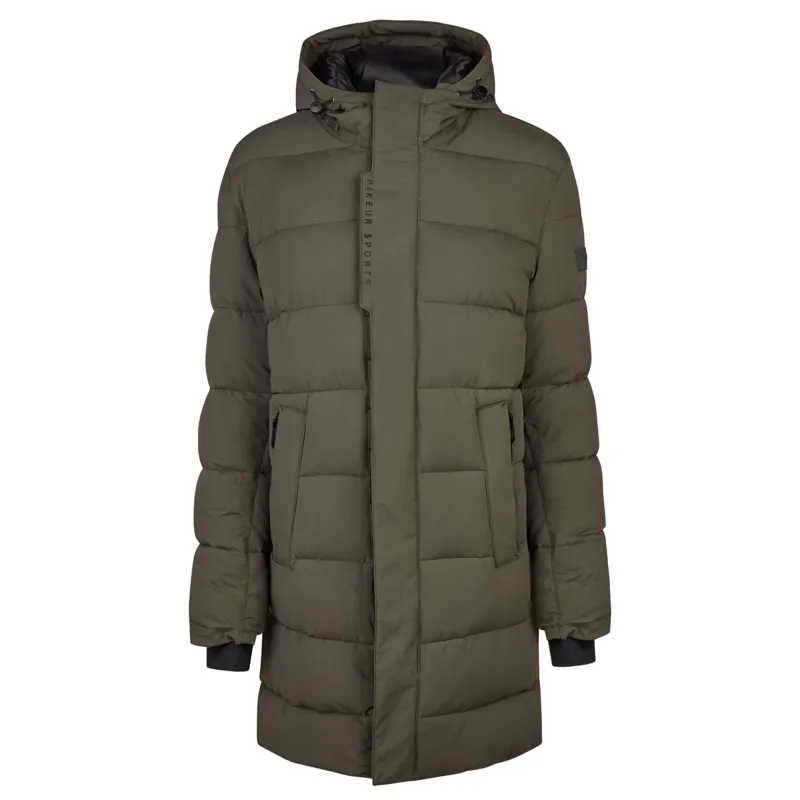 Pikeur Sports 8014 Mens Waterproof Quilted Coat - Deep Khaki