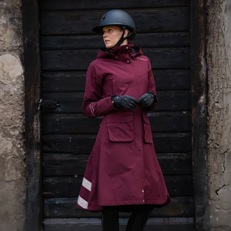 Stierna Stella Winter Womens Long Waterproof Coat - Merlot-3