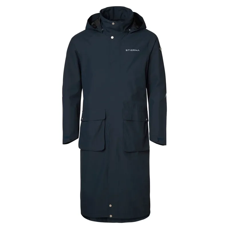 Stierna Sky Mens Long Waterproof Rain Coat - Midnight Navy