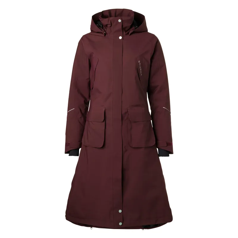 Stierna Stella Winter Womens Long Waterproof Coat - Merlot
