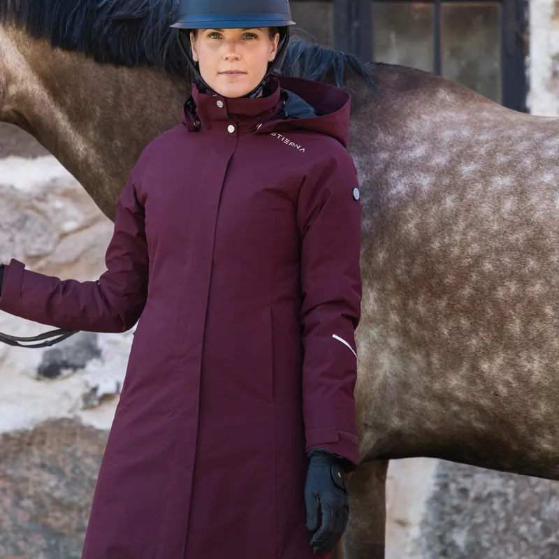 Stierna Stella Winter Womens Short Waterproof Coat - Merlot-5