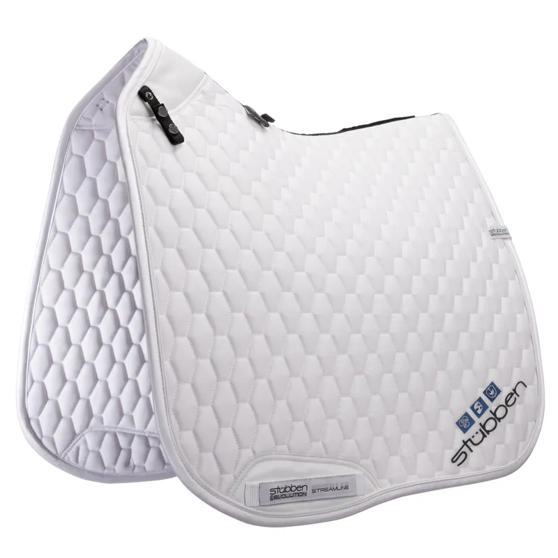 Stubben Streamline GEN2 Dressage Saddlecloth - White/Logo