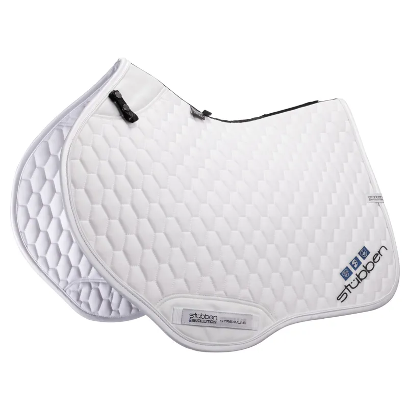 Stubben Streamline GEN2 Jumping Saddlecloth - White/Logo