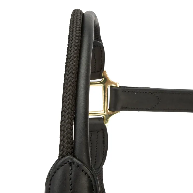 Velociti Lusso Soria Leather Headcollar - Black-2