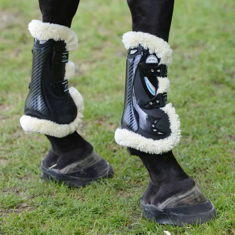 Veredus Carbon Gel Vento Save The Sheep Front Tendon Boots - Black-2