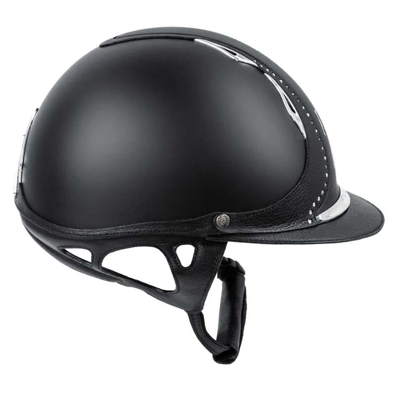 Antares Galaxy Crystal Strip Riding Hat - Black/Black-2