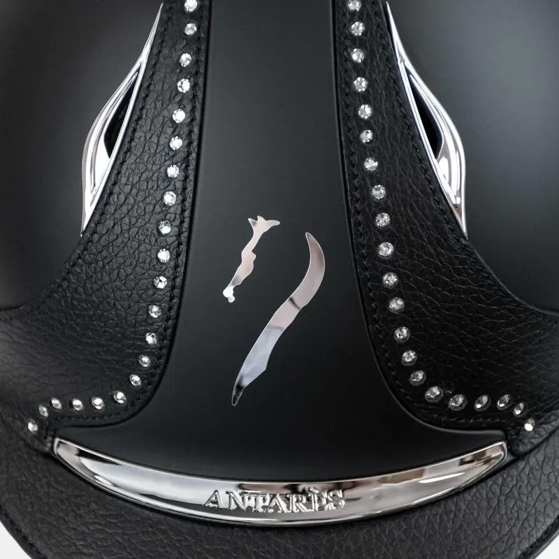 Antares Galaxy Crystal Strip Riding Hat - Black/Black-5