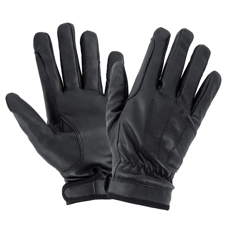 Equetech Adults Leather Show Gloves - Black