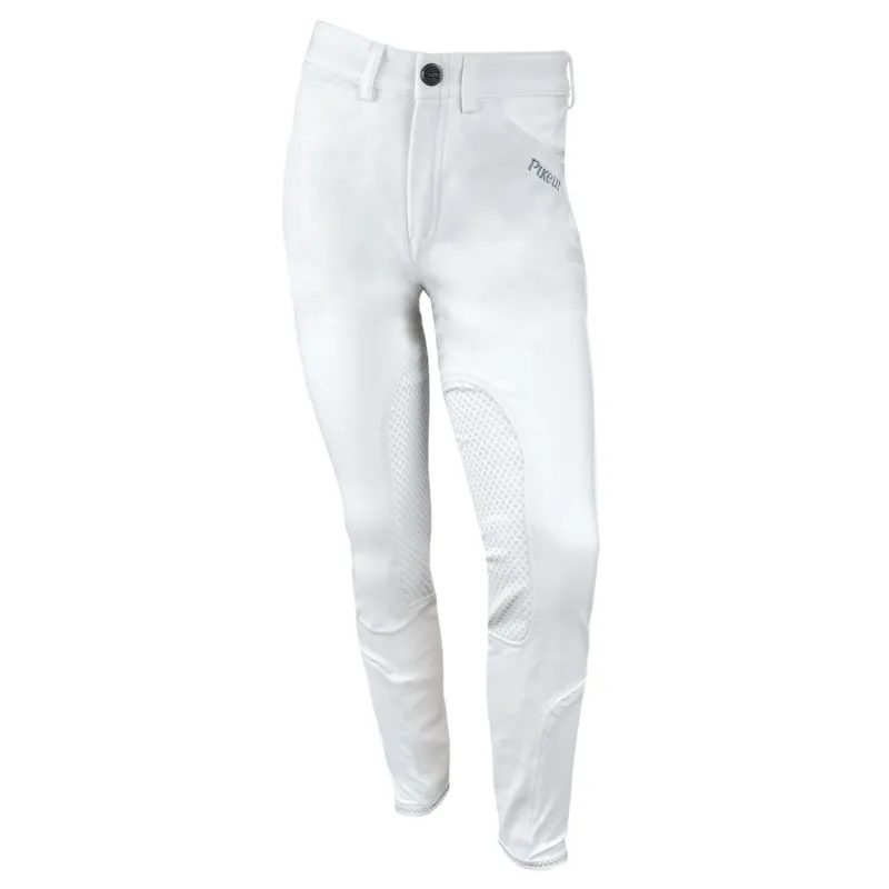 Pikeur Brooklyn Knee Grip Junior Girls Competition Breeches - White