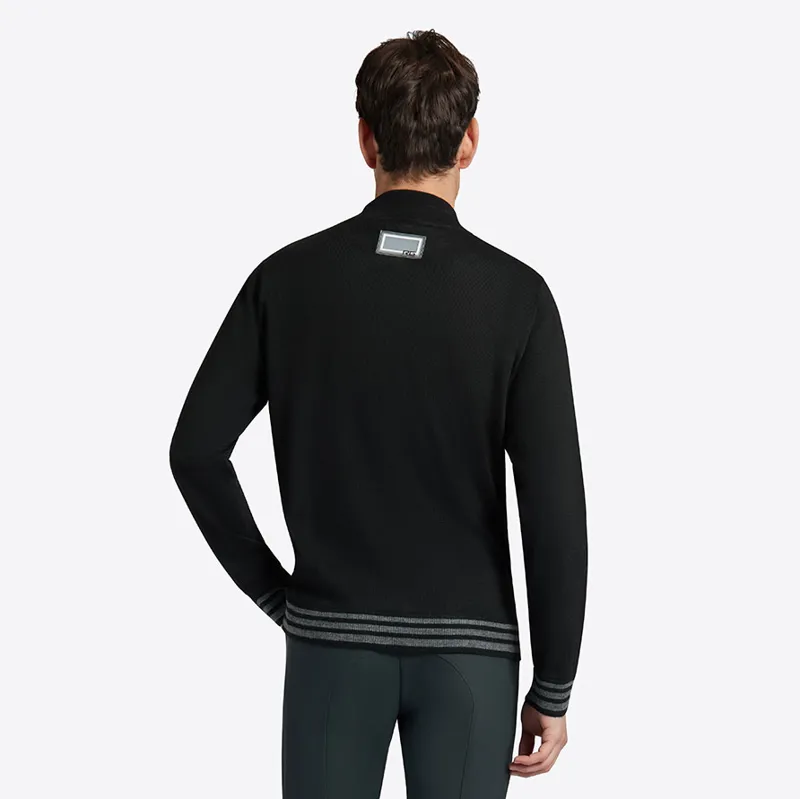 Riders Gene Wool Blend Half Zip Mens Sweater - Black-2