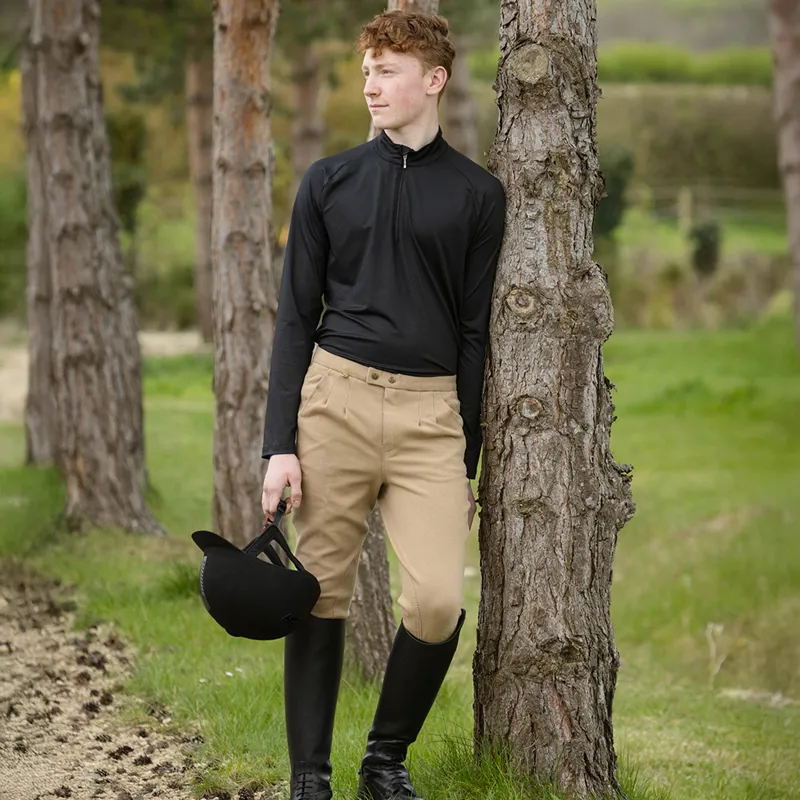 Rhinegold Essential Knee Grip Mens Competition Breeches - Beige