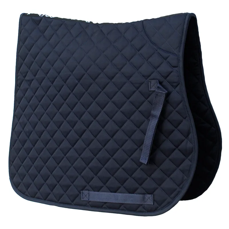 Rhinegold Cotton Quilted Saddlecloth - Navy