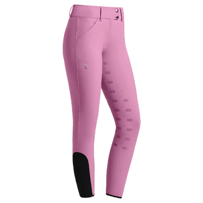 Riders Gene Ladies High Waist Full Grip Breeches - Mauve Orchid