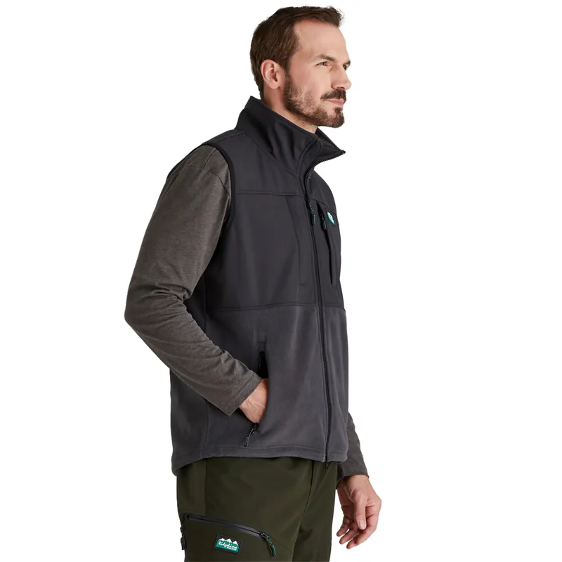 Ridgeline Hybrid Fleece Mens Gilet - Shale-4