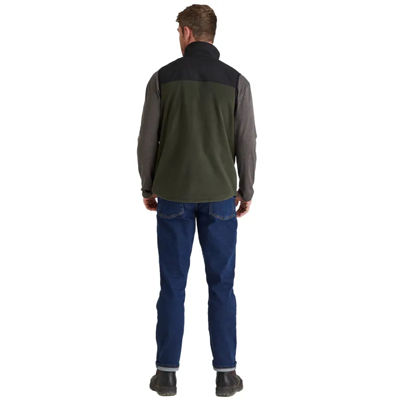 Ridgeline Hybrid Fleece Mens Gilet - Deep Forest-4