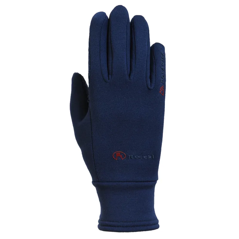 Roeckl Warwick Polartec Junior Riding Gloves - Navy
