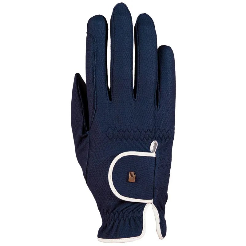 Roeckl Lona Adults Riding Gloves - Marine/White