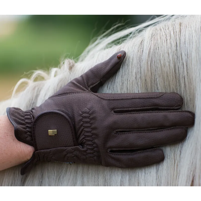 Roeckl Chester Roeck-Grip Adults Riding Gloves - Mocha Brown-3