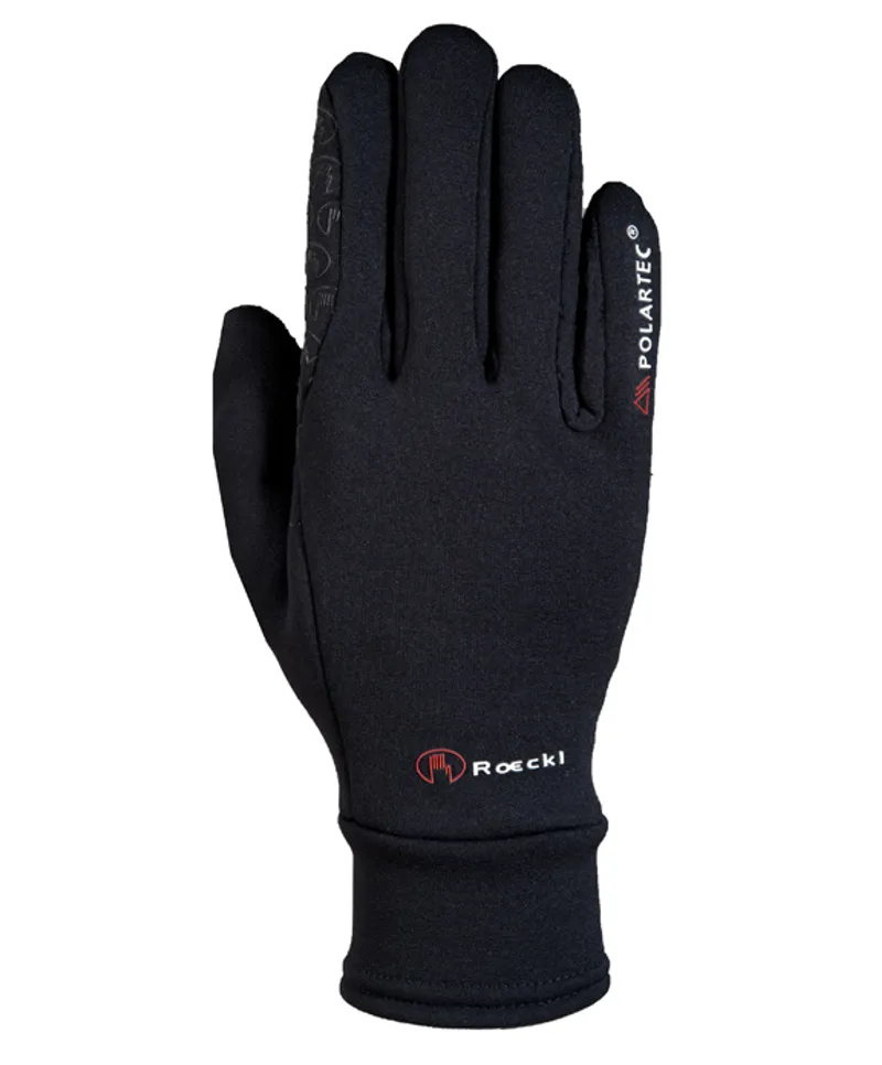 Roeckl Warwick Polartec Junior Riding Gloves - Black