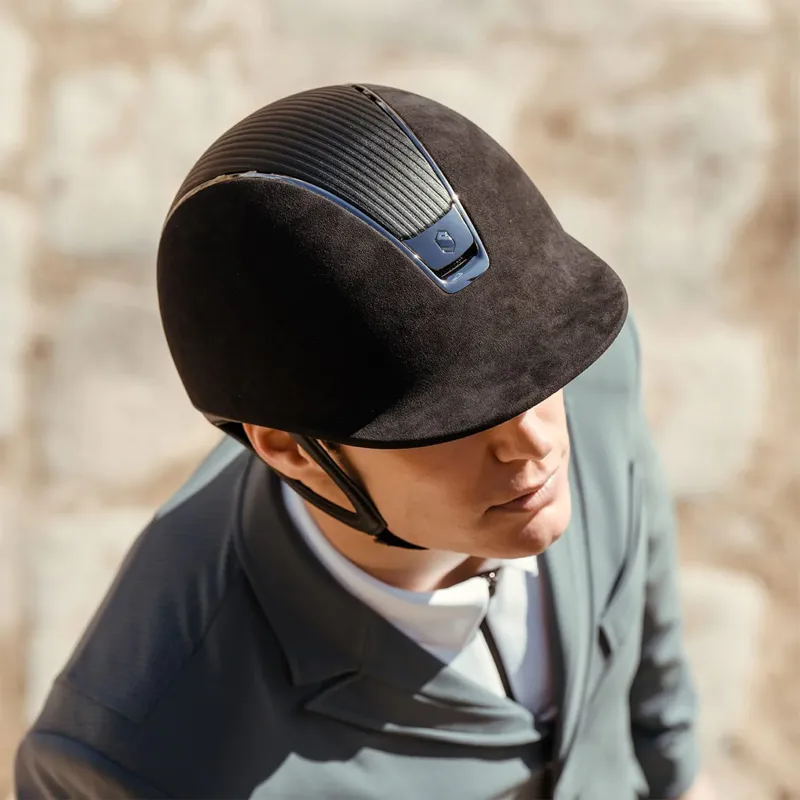 Samshield Premium 2.0 Standard Riding Hat - Black/Chrome-2
