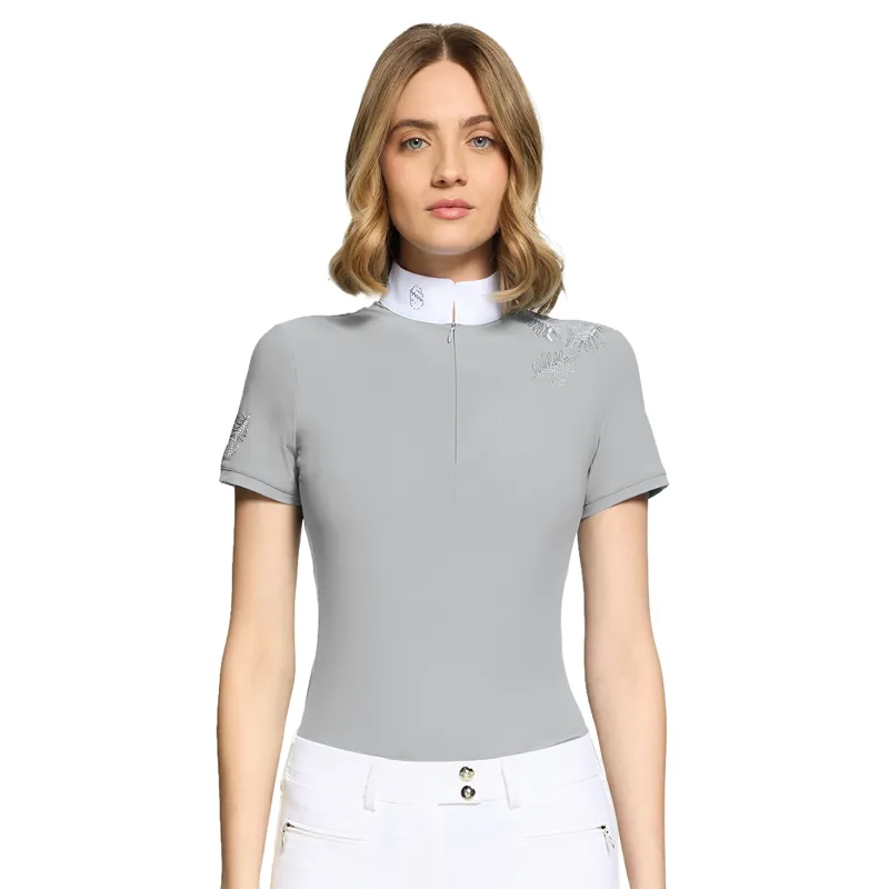Samshield Lea Crystal Ferna Womens Short Sleeve Show Shirt - Light Grey