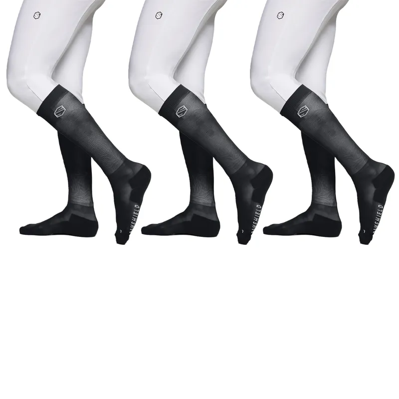 Samshield Balzane Trio Pack Womens Tall Riding Socks 3 Pack - Black-1
