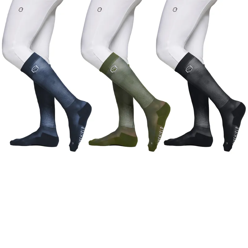 Samshield Balzane Trio Pack Womens Tall Riding Socks - Navy/Khaki/Black