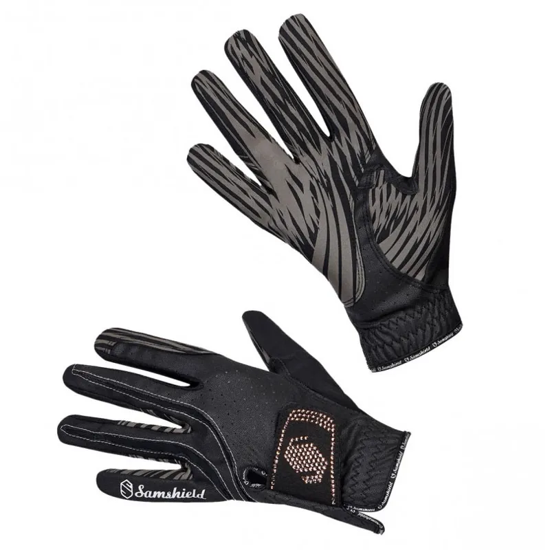 Samshield V-Skin Swarovski Riding Gloves - Black/Rose Gold
