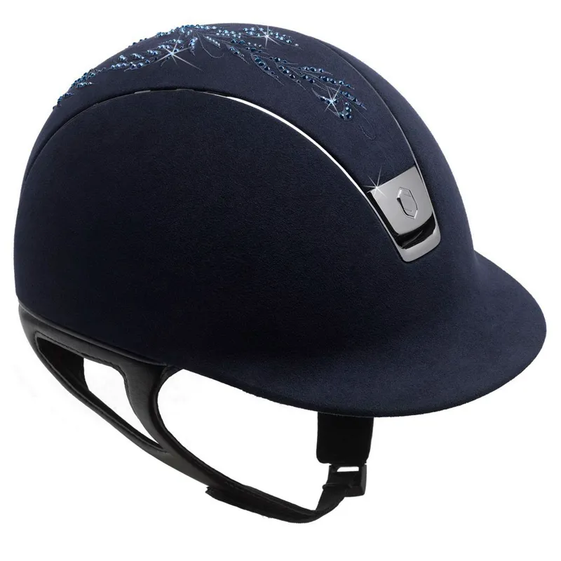 Samshield 1.0 Premium Flower Swarovski with Black Chrome Hat - Blue