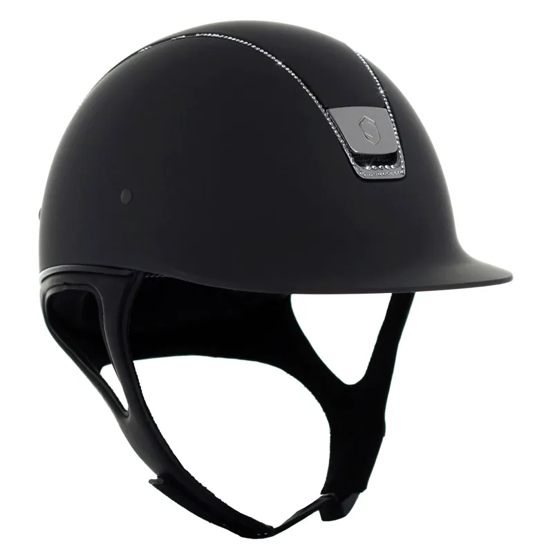 Samshield Shadowmatt 255 Crystal Trim Riding Hat - Black