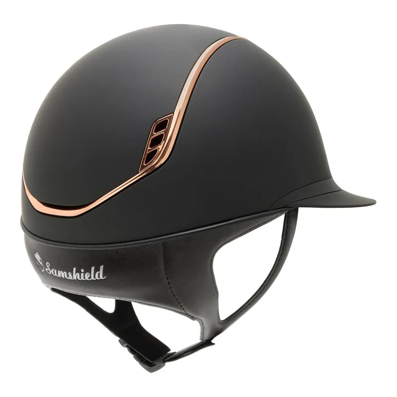 Samshield Miss Shield Shadowmatt 2.0 Chrome Trim Hat - Black/Rose Gold-1