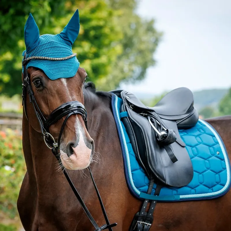 Schockemohle Eco Comfort Dressage Saddlecloth - Colonial Blue-1