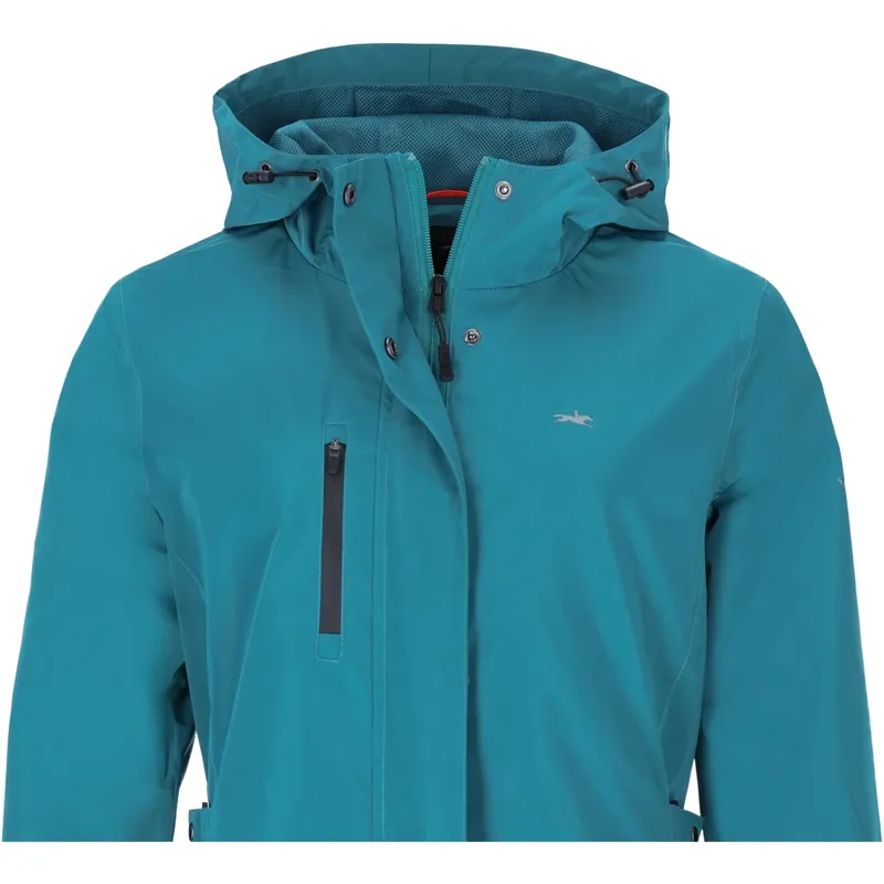 Schockemohle Kaija Womens Waterproof Long Jacket - Colonial Blue-5