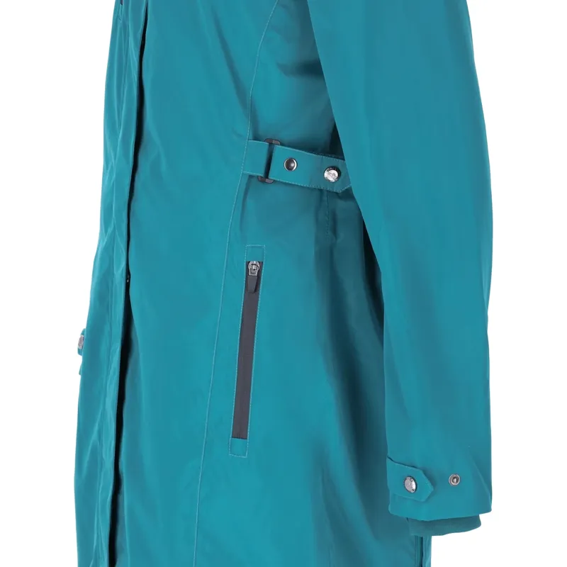 Schockemohle Kaija Womens Waterproof Long Jacket - Colonial Blue-6