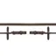 Schockemohle Double Bridle Leather Rolled Curb Reins - Dark Brown/Silver