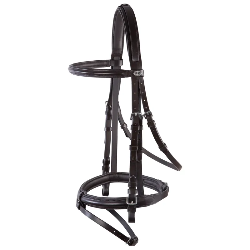 Schockemohle Neo Line Bremen Wide Flash Bridle - Brown/Silver
