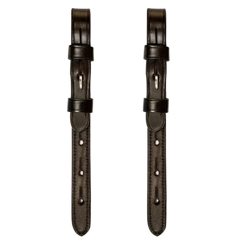 Schockemohle Equitus Billet Cheek Pieces - Espresso/Silver