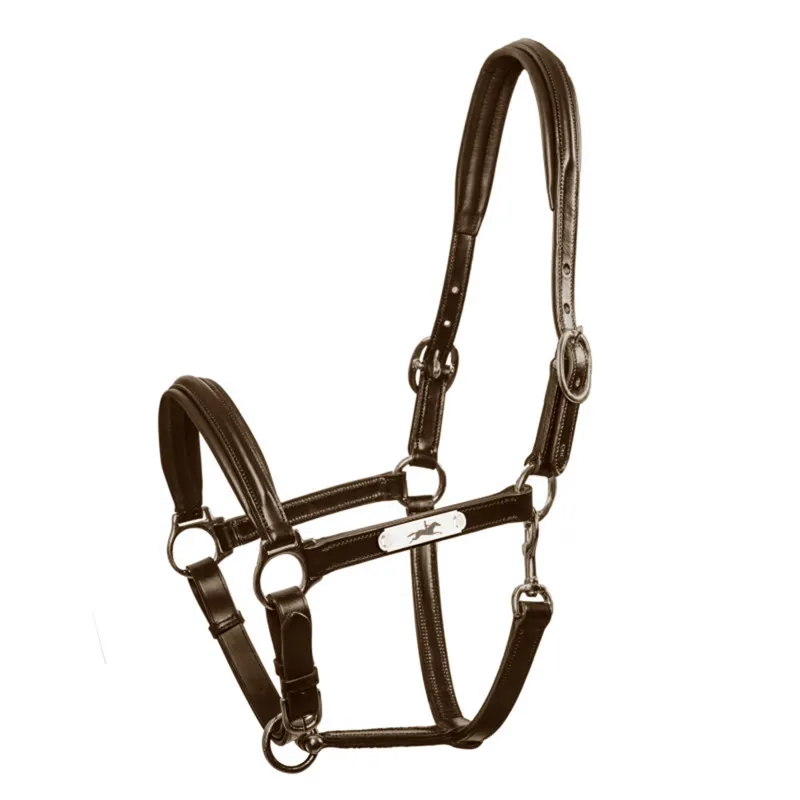 Schockemohle Ulm Pro Leather Headcollar - Brown/Silver