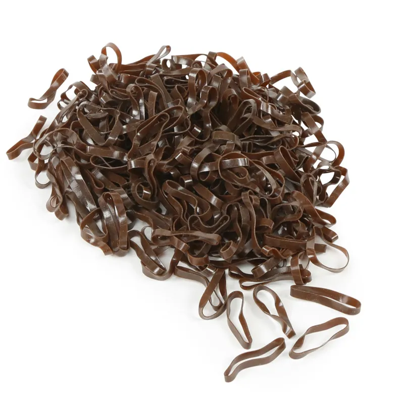 EZI-GROOM Silicone Plaiting Bands - Brown